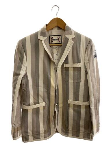 【中古】MONCLER◆テーラードジャケット/2/コットン/GRY/ストライプ/141-391-30088-91//【メンズウェア】 【中古】MONCLER◆テーラードジャケット/2/コットン/GRY/ストライプ/141-391-30088-91//【メンズウェア】