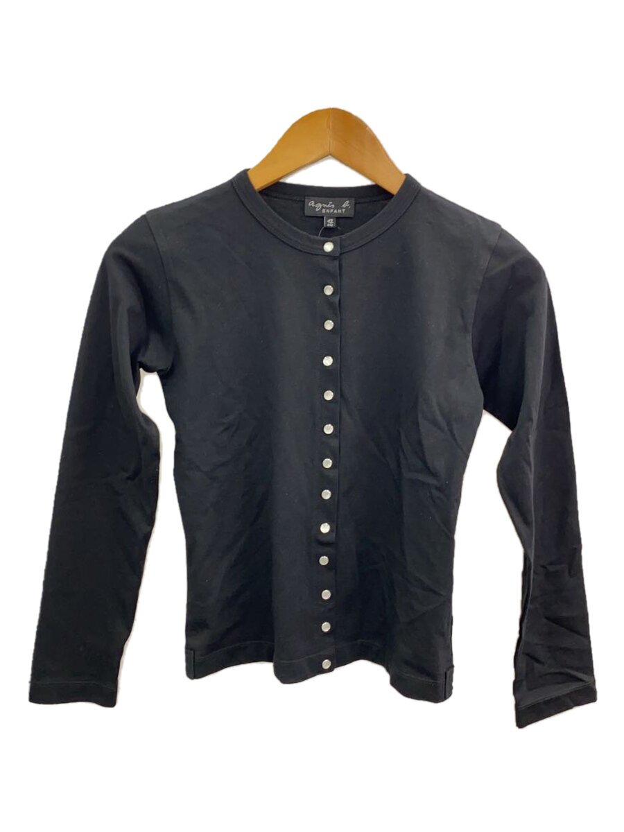 【中古】agnes b. ENFANT◆カーディガン/140cm/コットン/BLK/無地/EAS7 J000//【キ...