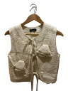 【中古】MAISON SPECIAL◆Flower Rustic Tops/ベスト/FREE/コットン/クリーム/21251315901//【レディースウェア】(4)
