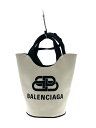 【中古】BALENCIAGA◆BALENCIAGA バレンシアカ トートバッグ/キャンバス/IVO/619979/ウェーブXS/【バッグ】