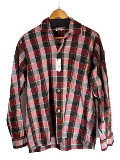 【中古】Bond/60s/オープンカラーシャツ/長袖シャツ/M/コットン/RED【メンズウェア】 【中古】Bond/60s/オープンカラーシャツ/長袖シャツ/M/コットン/RED【メンズウェア】
