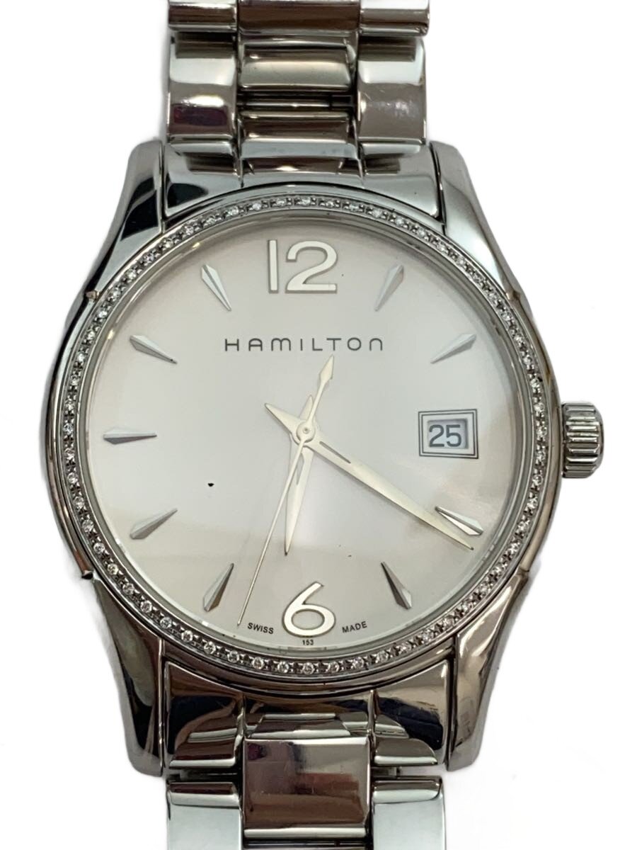 Other - 【中古】HAMILTON◆ジャズマスター ベゼルダイヤ/アナログ/ステンレス/WHT/SLV/SS/H323810【服飾雑貨他】