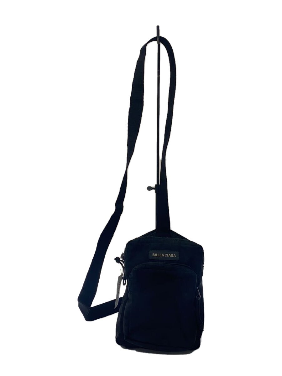 【中古】BALENCIAGA◆Explorer Crossbag/ショルダーバッグ/ナイロン/BLK/593651【バッグ】