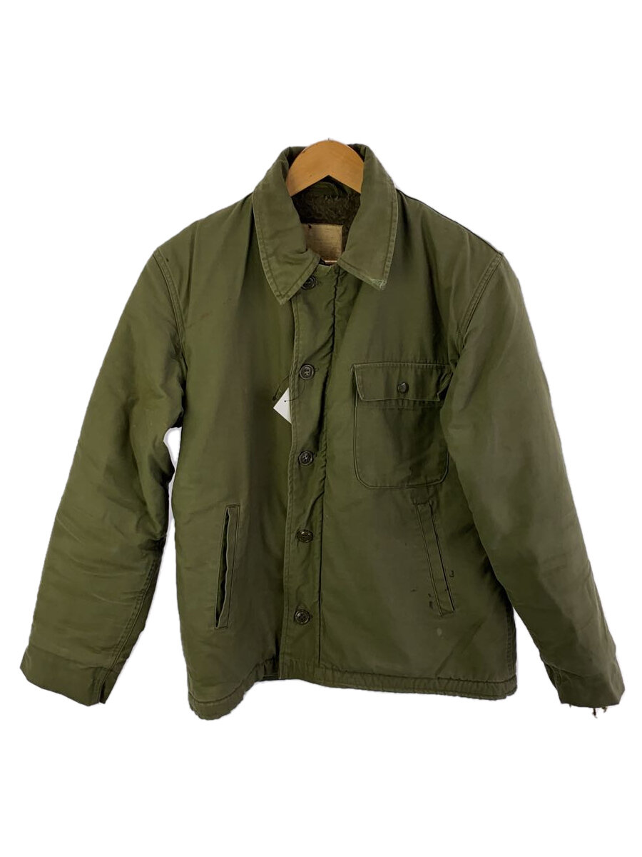 【中古】US.NAVY◆デッキジャケット/M/コットン/KHK/A-2【メンズウェア】