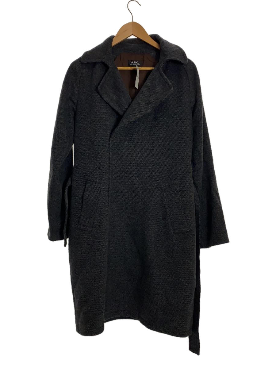 【中古】A.P.C.◆コート/34/コットン/GRY/無地【レディースウェア】