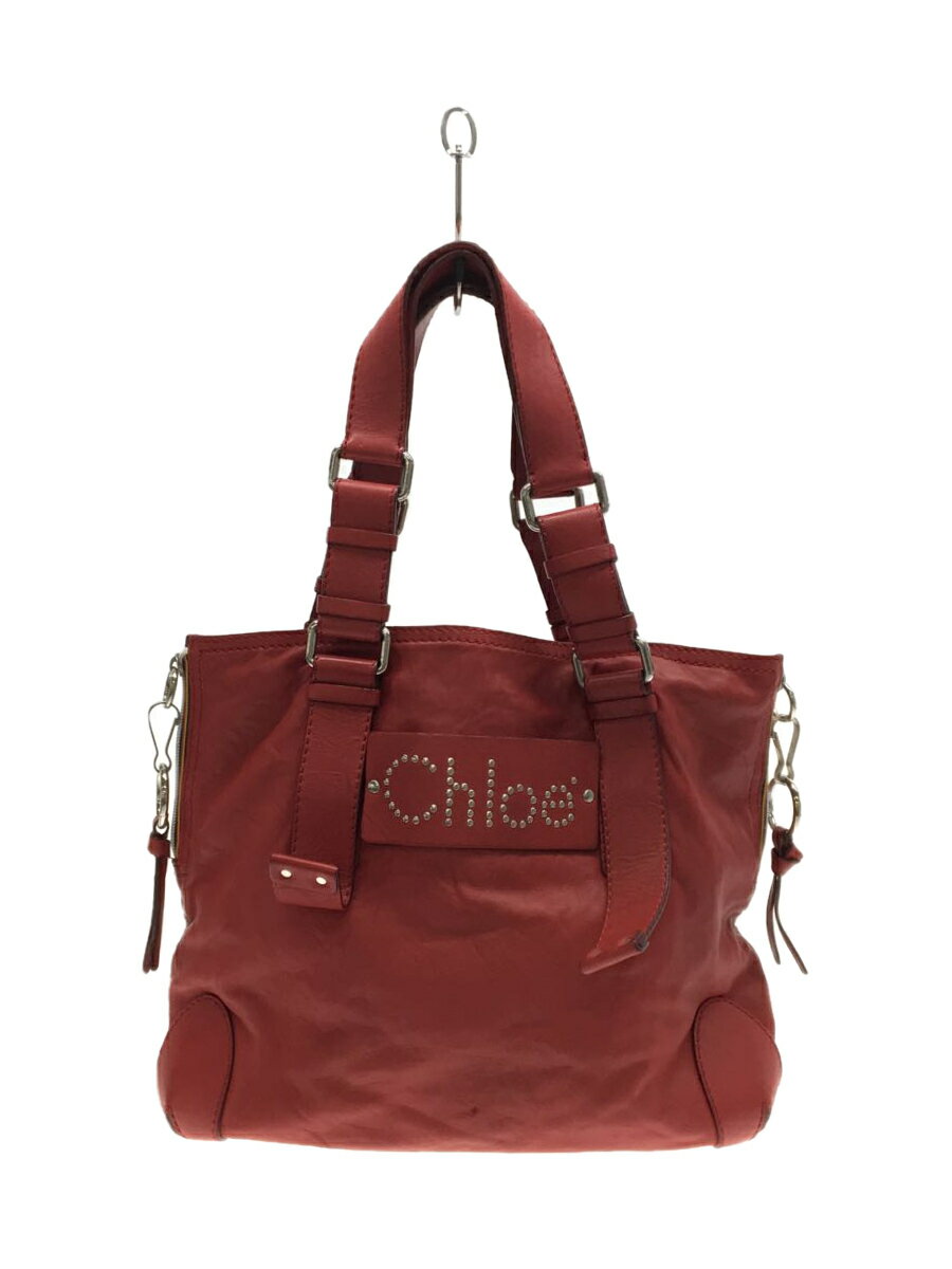 【中古】Chloe◆トートバッグ/レザー/BRD/無地【バッグ】