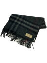 【中古】BURBERRY◆マフラー/カシミア/GRY/チェック/メンズ【服飾雑貨他】