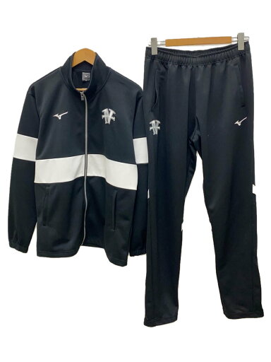【中古】MIZUNO◆セットアップ/XL/ポリエステル/BLK/無地【メンズウェア】