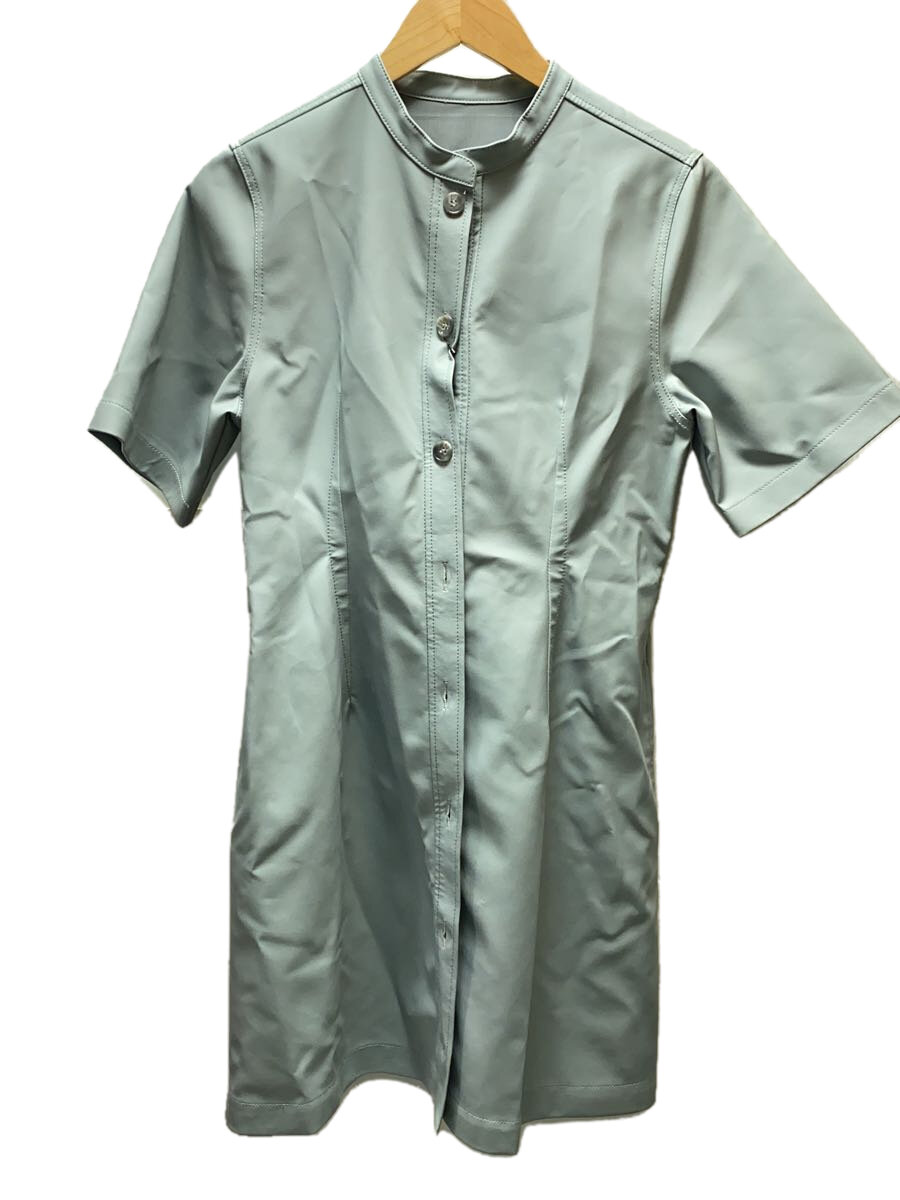【中古】LE CIEL BLEU◆半袖ワンピース/36/フェイクレザー/BLU/24S65414【レディースウェア】