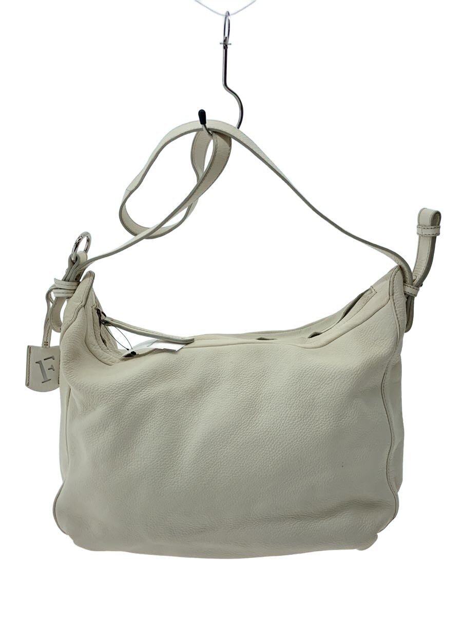 Furla - 【中古】FURLA◆ショルダーバッグ/レザー/WHT【バッグ】