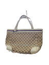 【中古】GUCCI◆トートバッグ/キャンバス/BRW【バッグ】