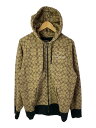 【中古】COACH◆ジップパーカー/S/コットン/CML/総柄/C8773【メンズウェア】