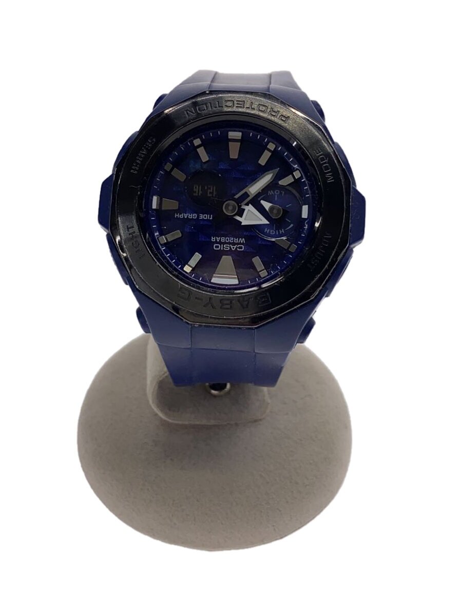 Other - 【中古】CASIO◆クォーツ腕時計/アナログ/SLV/NVY/BGA-225G【服飾雑貨他】