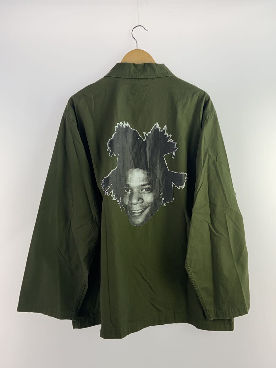 【中古】WACKO MARIA◆長袖シャツ/L/コットン/KHK/プリント/BASQUIAT-WM-ML01【メンズウェア】