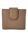 【中古】GUCCI◆2つ折り財布/レザー/PNK/レディース【服飾雑貨他】