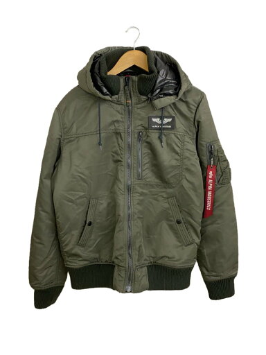 【中古】ALPHA INDUSTRIES◆フライトジャケット/L/ポリエステル/KHK/無地/TA1571-076【メンズウェア】 【中古】ALPHA INDUSTRIES◆フライトジャケット/L/ポリエステル/KHK/無地/TA1571-076【メンズウェア】