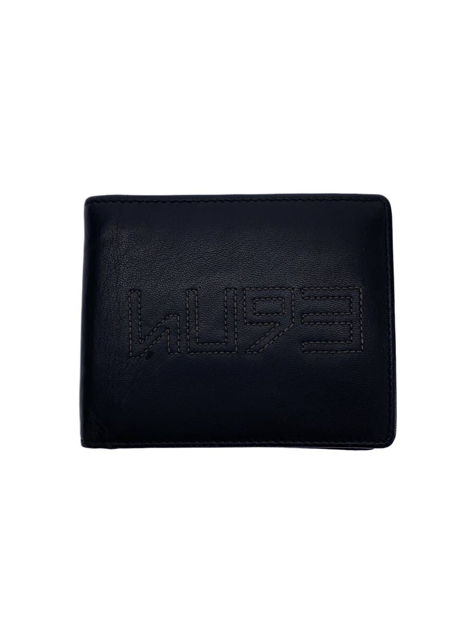 【中古】HUGO BOSS◆2つ折り財布/レザー/BLK/メンズ【服飾雑貨他】