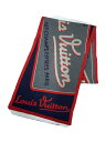 【中古】LOUIS VUITTON◆エシャルプトラベルスタンプス/マフラー/ウール/RED/総柄/メンズ/M71638【服飾雑貨他】
