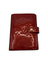 【中古】LOUIS VUITTON◆アジェンダPM_モノグラム・ヴェルニ_RED/エナメル/RED/レディース【服飾雑貨他】