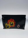 【中古】LOEWE◆クラッチバッグ/レザー/BLK【バッグ】