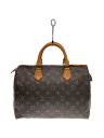 【中古】LOUIS VUITTON◆1)スピーディ30_モノグラム・キャンバス_BRW/PVC/BRW//【バッグ】