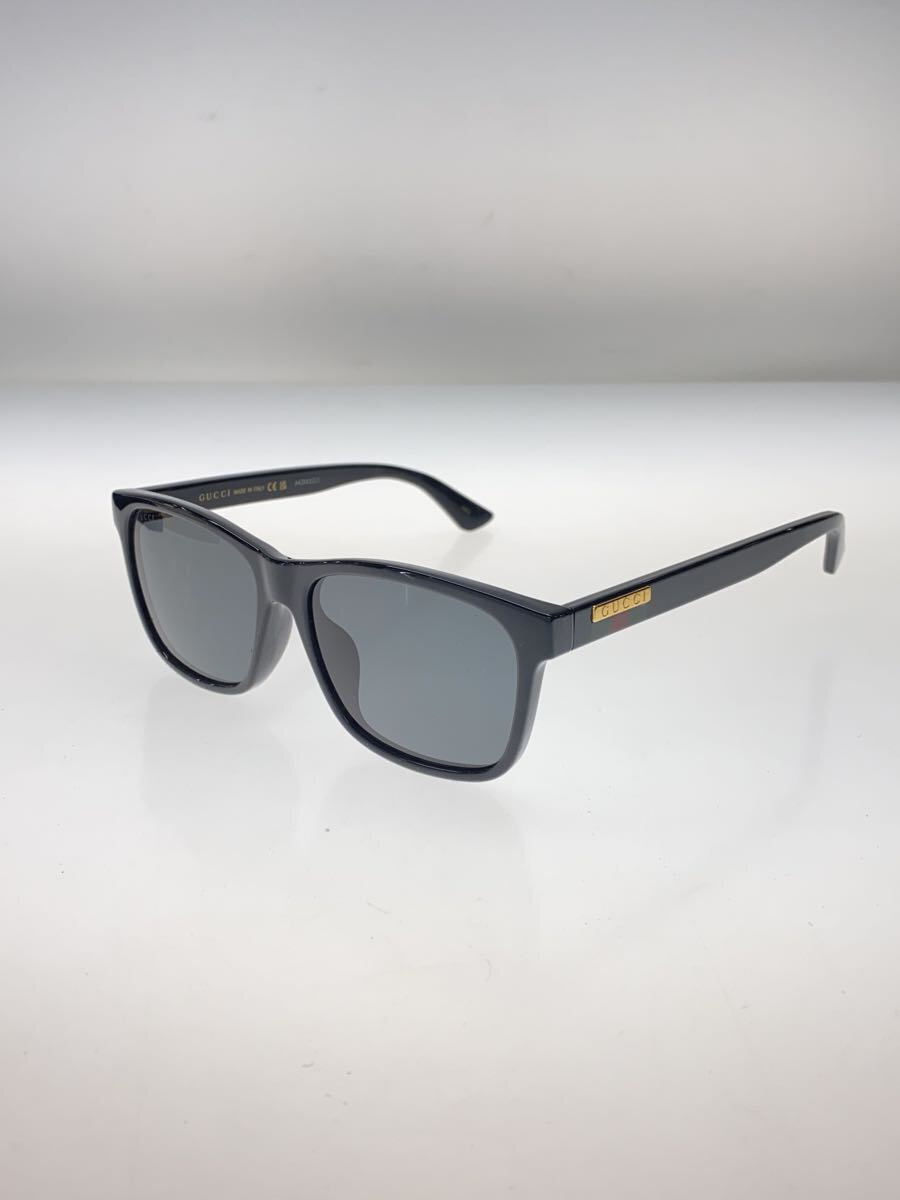 【中古】GUCCI◆アジアンフィット/サングラス/ウェリントン/プラスチック/BLK/SLV/メンズ/GG0746SA【服飾雑貨他】