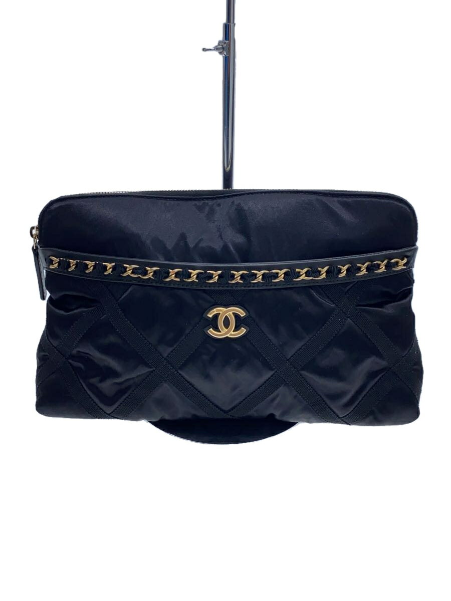 【中古】CHANEL◆トートバッグ/ナイロン/ブラック/AP2676【バッグ】