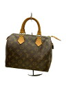 【中古】LOUIS VUITTON◆1)スピーディ・バンドリエール25_モノグラム・キャンバス_BRW/PVC/BRW【バッグ】