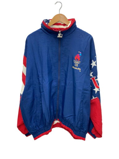 【中古】STARTER◆星条旗柄/Atlanta/ナイロンジャケット/XL/ナイロン/NVY/総柄/ThーHYUP//【メンズウェア】 【中古】STARTER◆星条旗柄/Atlanta/ナイロンジャケット/XL/ナイロン/NVY/総柄/ThーHYUP//【メンズウェア】
