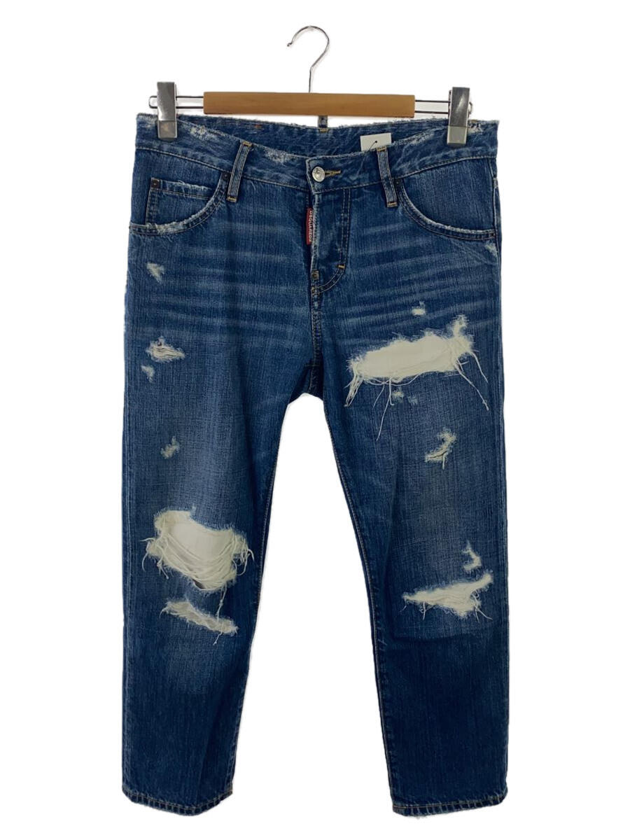 【中古】DSQUARED2◆クロップドパンツ/38/コットン/IDG/S75LB0316【レディースウェア】