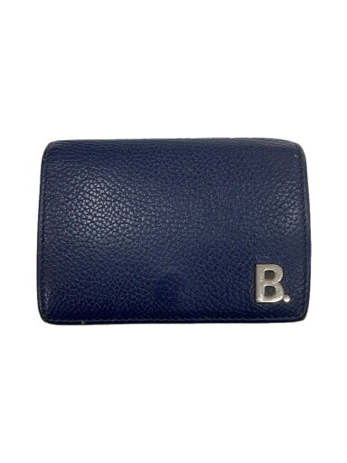 【中古】BALENCIAGA◆3つ折り財布/レザー/NVY/メンズ/601350 1IZ03【服飾雑貨他】 【中古】BALENCIAGA◆3つ折り財布/レザー/NVY/メンズ/601350 1IZ03【服飾雑貨他】