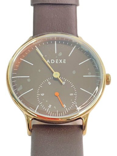 【中古】ADEXE◆クォーツ腕時計/アナログ/レザー/BRW/BRW/1870-T02【服飾雑貨他】 【中古】ADEXE◆クォーツ腕時計/アナログ/レザー/BRW/BRW/1870-T02【服飾雑貨他】