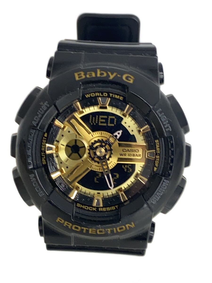 【中古】CASIO◆クォーツ腕時計・Baby-G/デジアナ/BLK【服飾雑貨他】