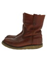 【中古】RED WING◆半円犬タグ/ペコスブーツ/US7/BRW/レザー/1093【シューズ】