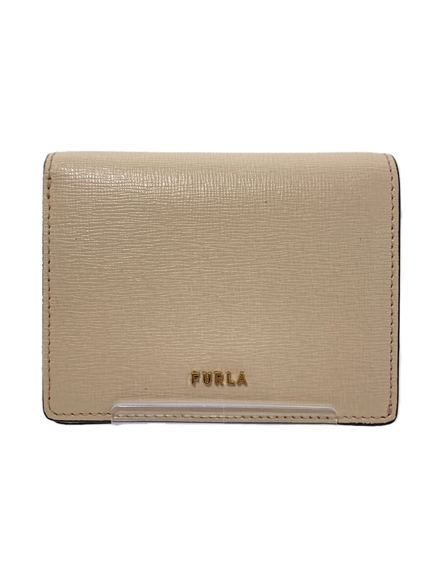 【中古】FURLA◆2つ折り財布/レザー/P