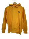 【中古】THE NORTH FACE◆BACK SQUARE LOGO HOODIE_バック スクエア ロゴ フーディ/L/コットン/YLW【メンズウェア】