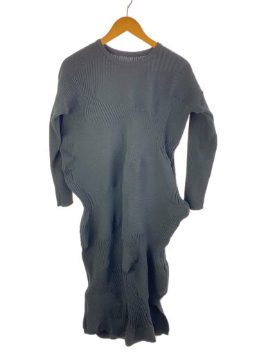 【中古】ISSEY MIYAKE◆3D変形ワンピース/3/ポリエステル/BLK/IM13KH287/片サイドスリット/【レディースウェア】 【中古】ISSEY MIYAKE◆3D変形ワンピース/3/ポリエステル/BLK/IM13KH287/片サイドスリット/【レディースウェア】
