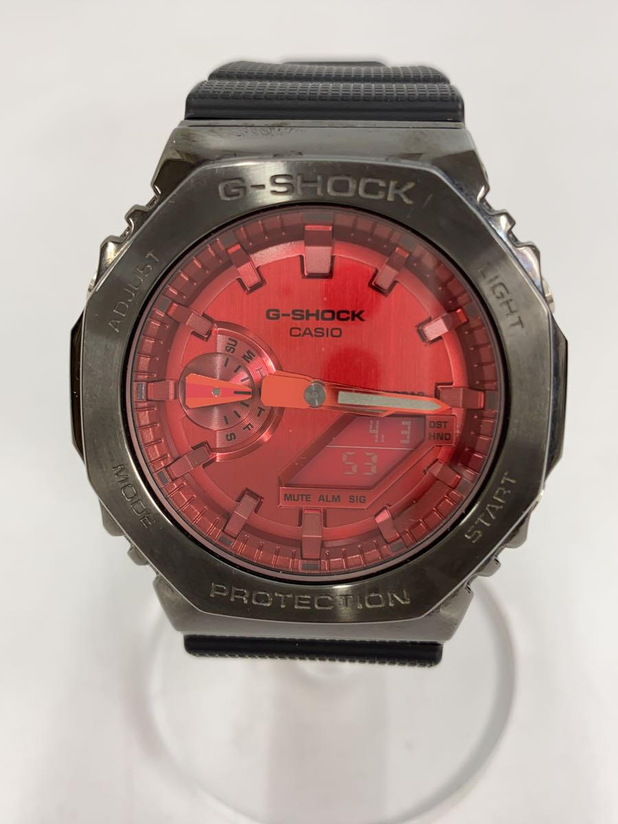 【中古】CASIO◆クォーツ腕時計_G-SHOCK/デジタル/ラバー/RED/BLK【服飾雑貨他】