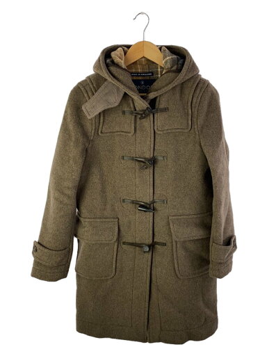 【中古】LONDON TRADlTION◆ダッフルコート/36/ウール/BRW/無地【レディースウェア】 【中古】LONDON TRADlTION◆ダッフルコート/36/ウール/BRW/無地【レディースウェア】