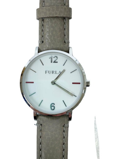 【中古】FURLA◆クォーツ腕時計/アナログ/レザー/WHT/GRY/4251108542-10671【服飾雑貨他】 【中古】FURLA◆クォーツ腕時計/アナログ/レザー/WHT/GRY/4251108542-10671【服飾雑貨他】