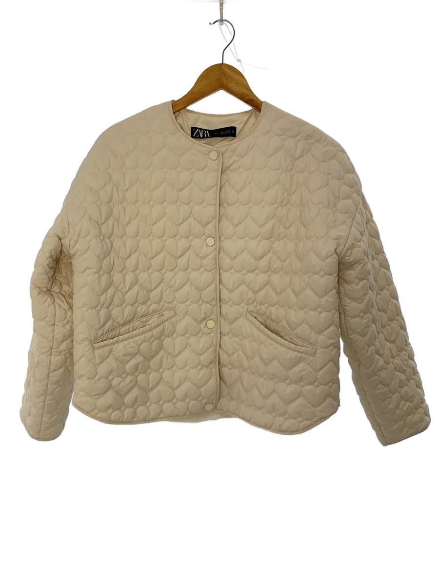 【中古】ZARA◆ハートキルティングジャケット/3046/529/712/ノーカラー/S【レディースウェア】