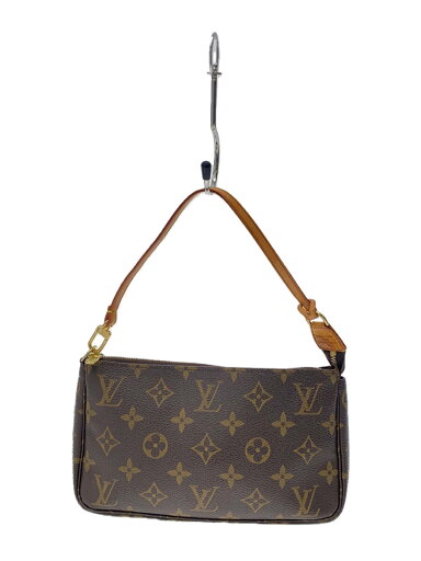 【中古】LOUIS VUITTON◆1)ポシェット・アクセソワール_モノグラム・キャンバス_BRW/PVC/BRW【バッグ】 【中古】LOUIS VUITTON◆1)ポシェット・アクセソワール_モノグラム・キャンバス_BRW/PVC/BRW【バッグ】
