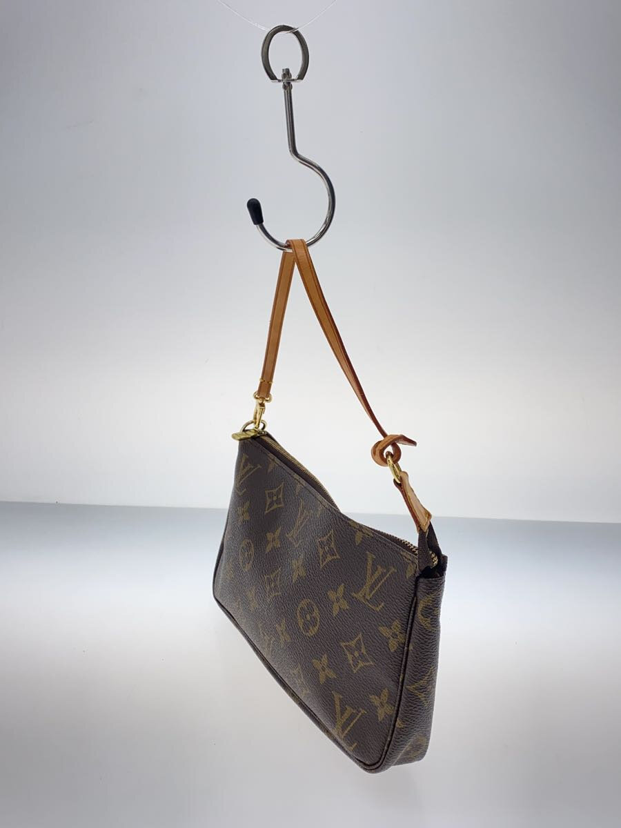 【中古】LOUIS VUITTON◆1)ポシェット・アクセソワール_モノグラム・キャンバス_BRW/PVC/BRW【バッグ】
