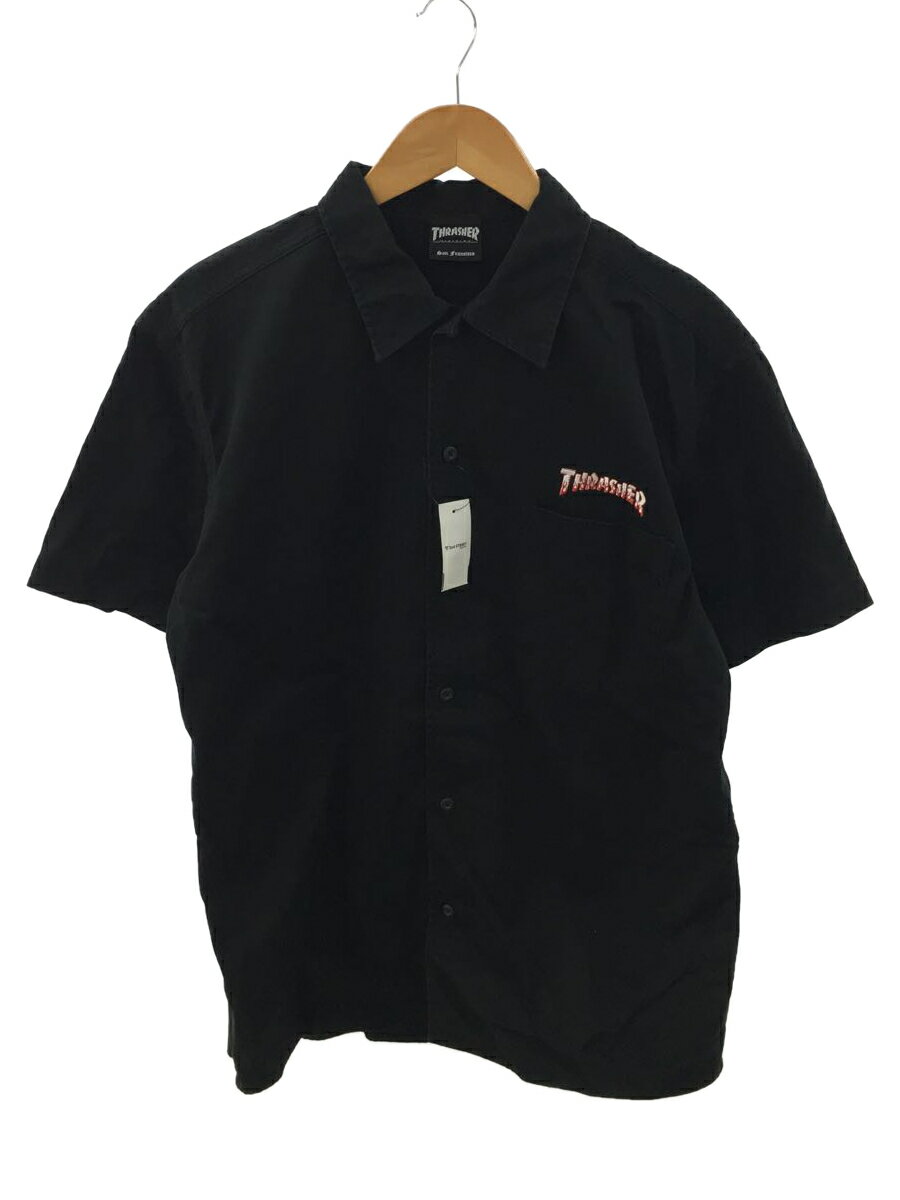 【中古】THRASHER◆半袖シャツ/L/BLK【メンズウェア】