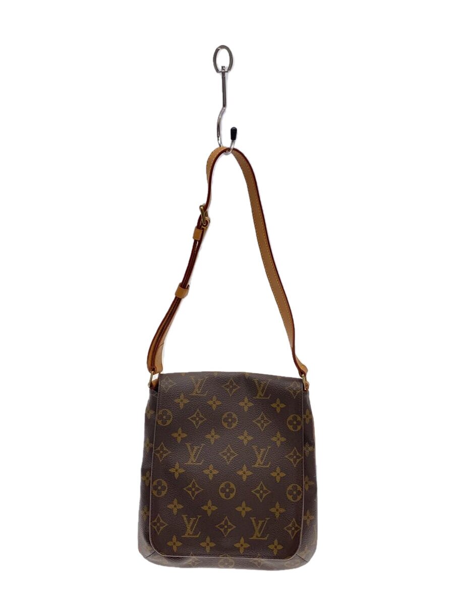 【中古】LOUIS VUITTON◆ミュゼット・サルサ_モノグラム・キャンバス_ショートショルダー_BRW/PVC/BRW【バッグ】