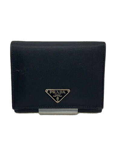 【中古】PRADA◆3つ折り財布/ナイロン/BLK/レディース/M176/Q4TBJG//【服飾雑貨他】 【中古】PRADA◆3つ折り財布/ナイロン/BLK/レディース/M176/Q4TBJG//【服飾雑貨他】
