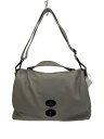 【中古】ZANELLATO◆ショルダーバッグ/--/GRY【バッグ】