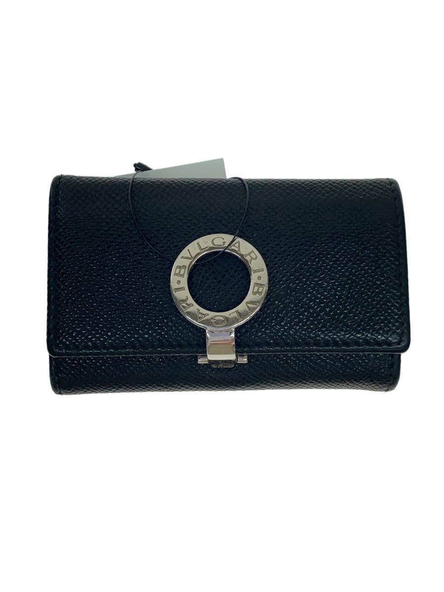 【中古】BVLGARI◆キーケース/牛革/BLK/メンズ/30422【服飾雑貨他】