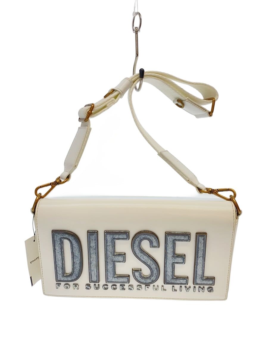 DIESEL◆BISCOTTO/ショルダーバッグ/レザー/WHT//