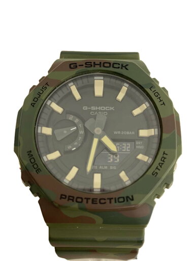 【中古】CASIO◆クォーツ腕時計_G-SHOCK/デジアナ/ラバー/ブラック/カーキ//【服飾雑貨他】 【中古】CASIO◆クォーツ腕時計_G-SHOCK/デジアナ/ラバー/ブラック/カーキ//【服飾雑貨他】